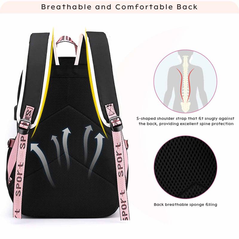 KPop Demon Hunters Youth Backpacks Merch Laptop Bags Use for Travel Commuting＆Camping Best Gift for Birthday 18.1''*11.4''