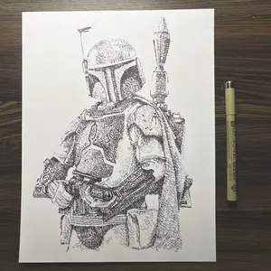 Boba Fett Cardstock Word Art Print