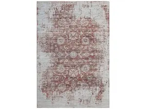 HomeRoots 478972 5 x 8 ft. Rust Oriental Distressed Stain Resistant Rectangle Area Rug