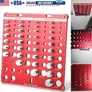 High quality 34 Nut and Bolt Inch and Metric Thread Checker Screw Thread Identifier Gauge