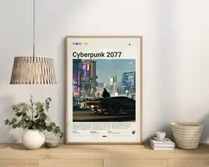 Gamer Gift, Gaming Room Poster, Video Game Poster,gaming Art Wall Decor, Cyberpunk 2077 Fan Gift, Gaming Print Poster, Cyberpunk 2077 Poster