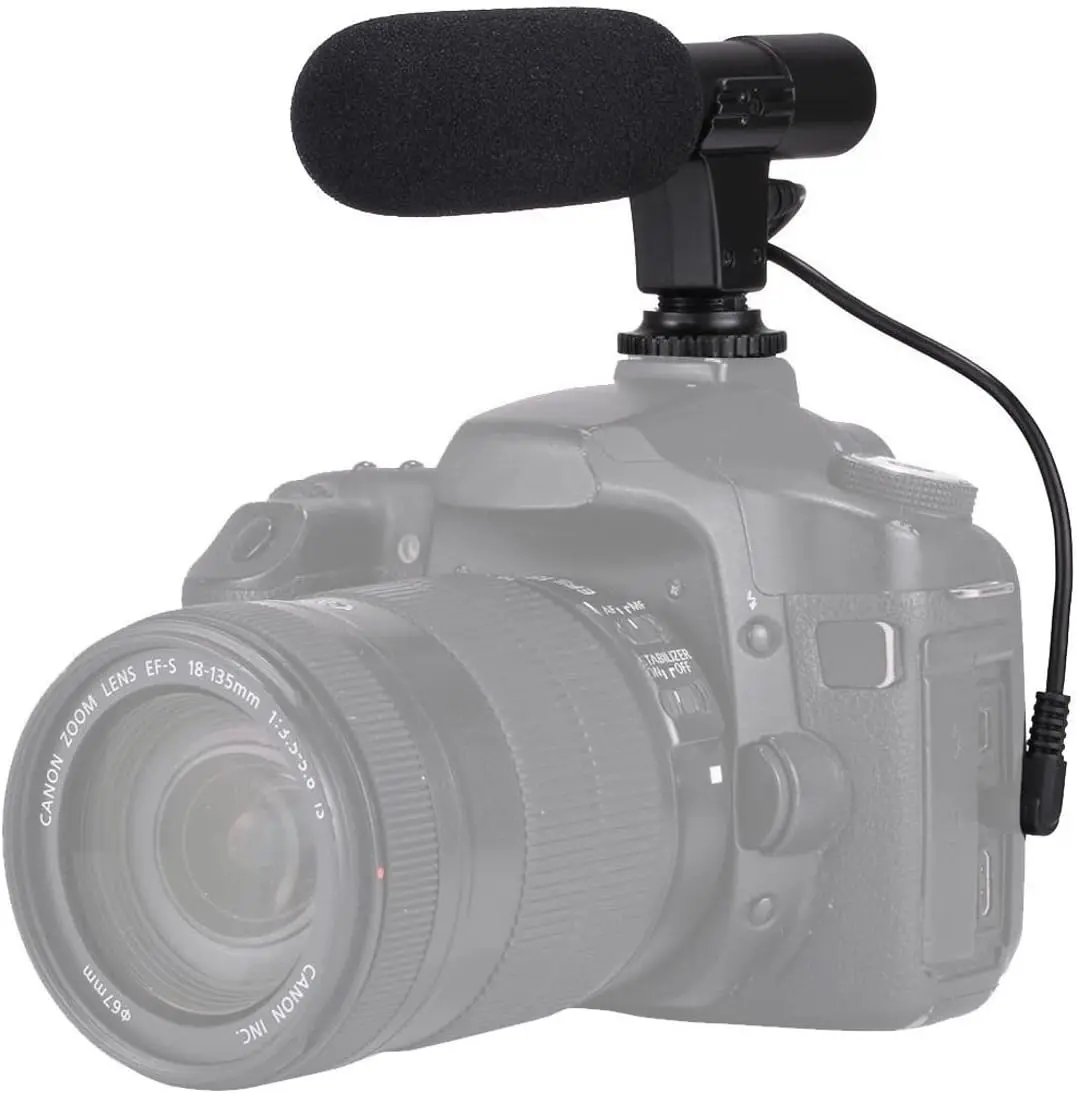 Universal Video Mic Microphone For Nikon Canon DSLR Camera Android US Audio Recording
