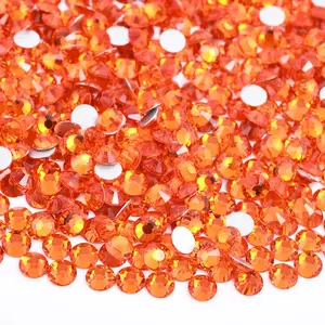 Hyacinth Orange Glass Rhinestones
