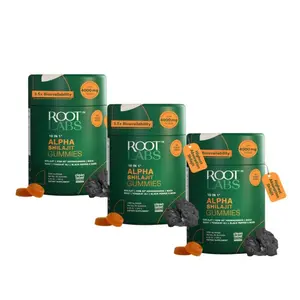 Root Labs Alpha 10-in-1 Shilajit Gummies 4000 mg  | Energy, Stamina & Focus | Zero Sugar | KSM-66 Ashwagandha, Tongkat Ali, Maca | Vegan | 60 Count| Holiday Gift-Ready