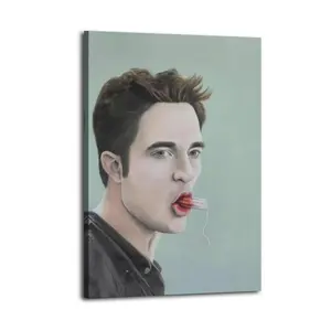 Edward Cullen Funny Bathroom Poster Canvas Wall Art Home Decorative Prints Fade-Resistant Canvas Print Various Size for Home Gym Office Wall Decor