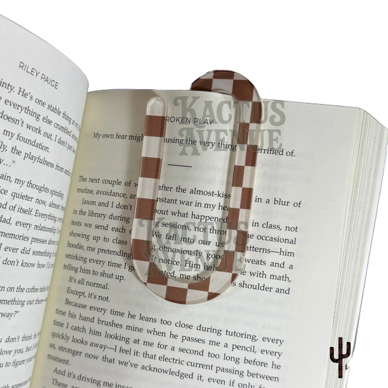 Neutral Checkered Jumbo Paperclip Teacher gift bookish gift for her