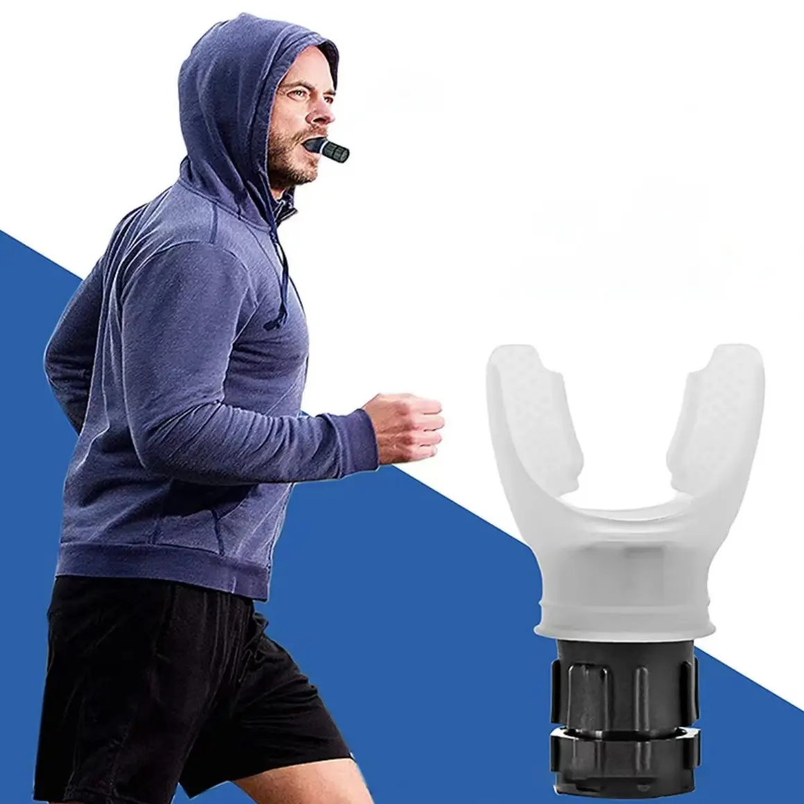 Lung Trainer Device, Enhance Lung Capacity & Endurance, Adjustable Breathing Adapter, Portable Mouthpiece Design, Home Training Equipment, Exercise Equipment, Training Gear, Training Tool, Ideal for Fitness & Sports, Promotes Health & Happiness