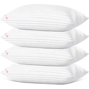 Bed Pillows for Sleeping 4 Pack,Pillows for Side and  Sleepers,Super Soft Down Alternative Microfiber Filled Pillows (White,  (Pack of 4))