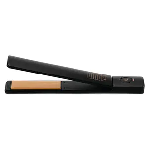 Cricket Beauty Tools Binge Gloss Styling Iron - 1" Ceramic Coated Beveled Edges Plates, Far Infrared Heat, Variable Temp Settings, Dual Voltage, Silicone Cap, Compression Cushion, Auto Shut Off, Storage Power Cord, Smooth & High Shine Finish