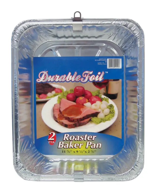 212 MAIN Silver Durable Foil Roaster Pan, 9.25x11.75 in, Pack of 12, Aluminium Cookware