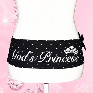 “GOD’S PRINCESS” Polka Dot Waistband