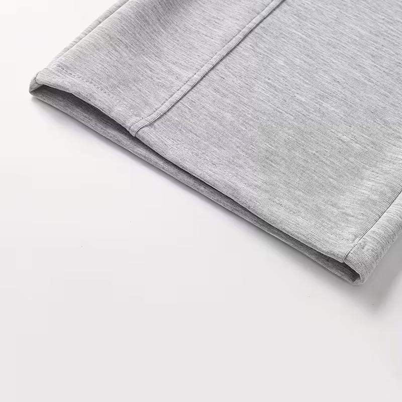 Men's Unisex Wide Leg Jogger Pants, Loose Fit Breathable Polyester Casual Pants with Drawstring, Solid Color Patchwork Pants for Daily Activities, Work, Outdoor Travel & Fitness