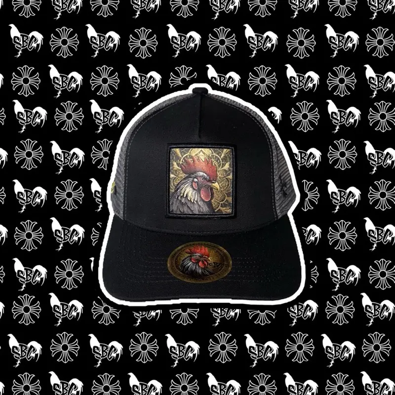 Black Rooster Trucker Hat Black Rooster Trucker Hat