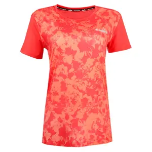 diadora Womens Super Light Be One Crew Neck Short Sleeve Athletic Casual Tops Casual - Orange