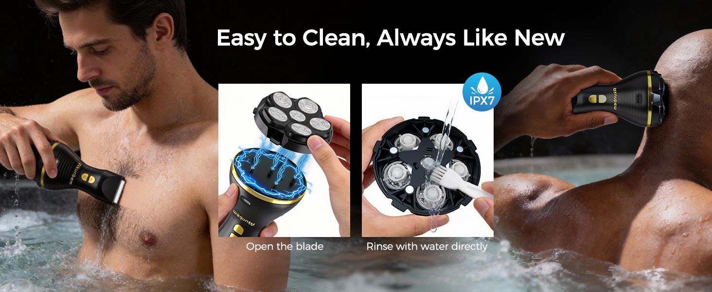 Akunbem 6D Dual Head Electric Bald Head Shaver, IPX7 Waterproof, Faster Shaving Without Irritating the Scalp, 360° Close Shave, Designed for Bald Heads,2026 Gift Pick Akunbem 6D Dual Head Electric Bald Head Shaver, IPX7 Waterproof, Faster Shaving Without Irritating the Scalp, 360° Close Shave, Designed for Bald Heads,2026 Gift Pick