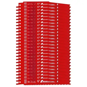 25 Pack 6 Inch 6/12 TPI Stud and  Bi-Metal Reciprocating Sawzall  - Ideal for  -Embedded , Metal, PVC, and More - Universal Fit with Storage Case