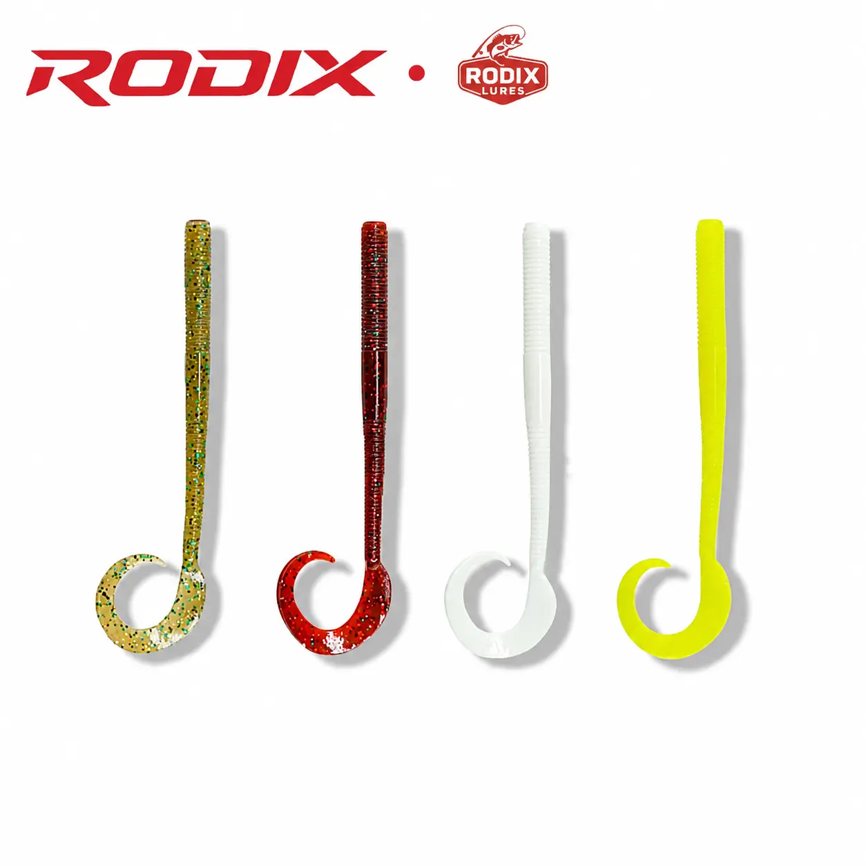 RODIX Finesse Grub 4.5in Curly Tail Soft Plastic Lure for Bass Freshwater Fishing