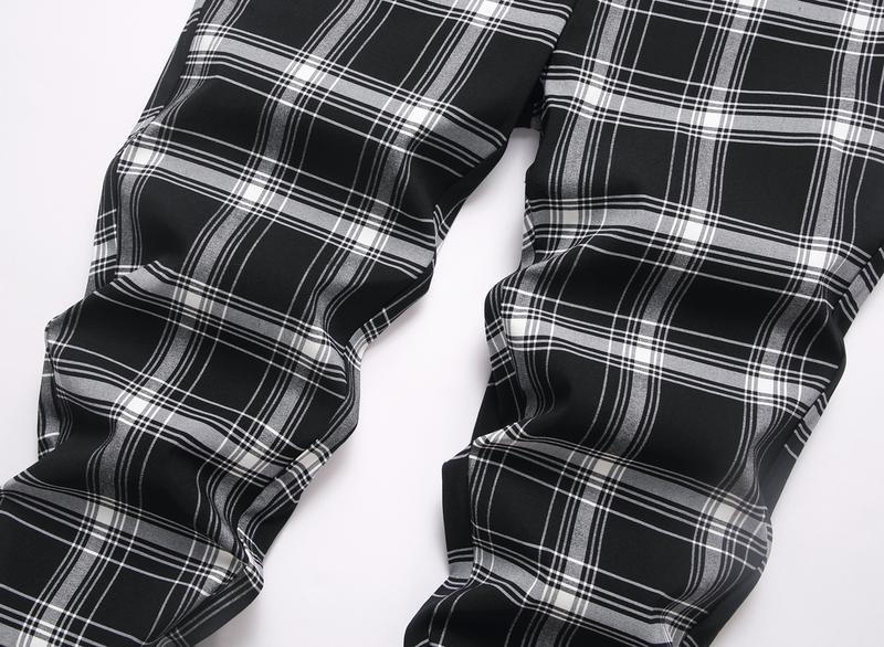 JUNBAOSS Men's Multi Pack Slim Fit Stretch Dress Pants Plaid Skinny Pants for Men, Straight Leg Fashion Comfort Flex Waist Pants, Mens Casual Business Golf Dress Chinos Pants