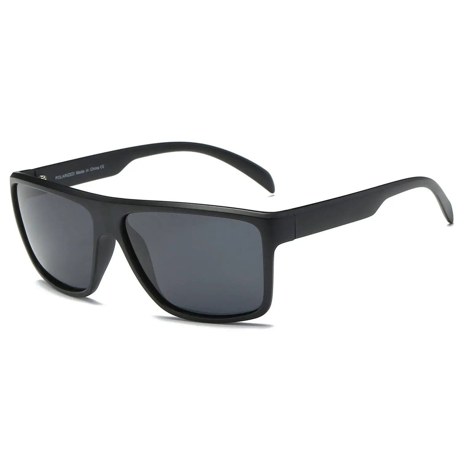 Men’s Classic Square Polarized Sunglasses, Lightweight Plastic Eyewear with UV Protection, Sports & Outdoor Driving Eyewear (P1008-BK3-GY1), Men's Sunglasses
