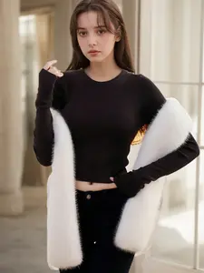 Handmade Women's Single-Sided Imitation Mink Fur Scarf, Perfect Gift, Versatile Design, Ideal for Photography, Travel Essential, Fluffy Soft Scarf