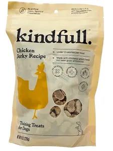 Kindfull Chicken Jerky Training Treats for Dog, 8 Ounce Bag