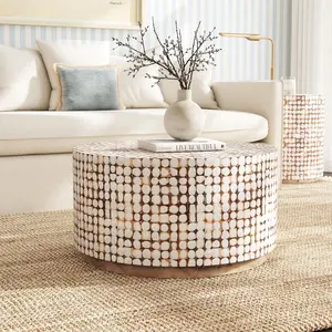 Mila Round Recycled Coconut Shell Coffee Table
