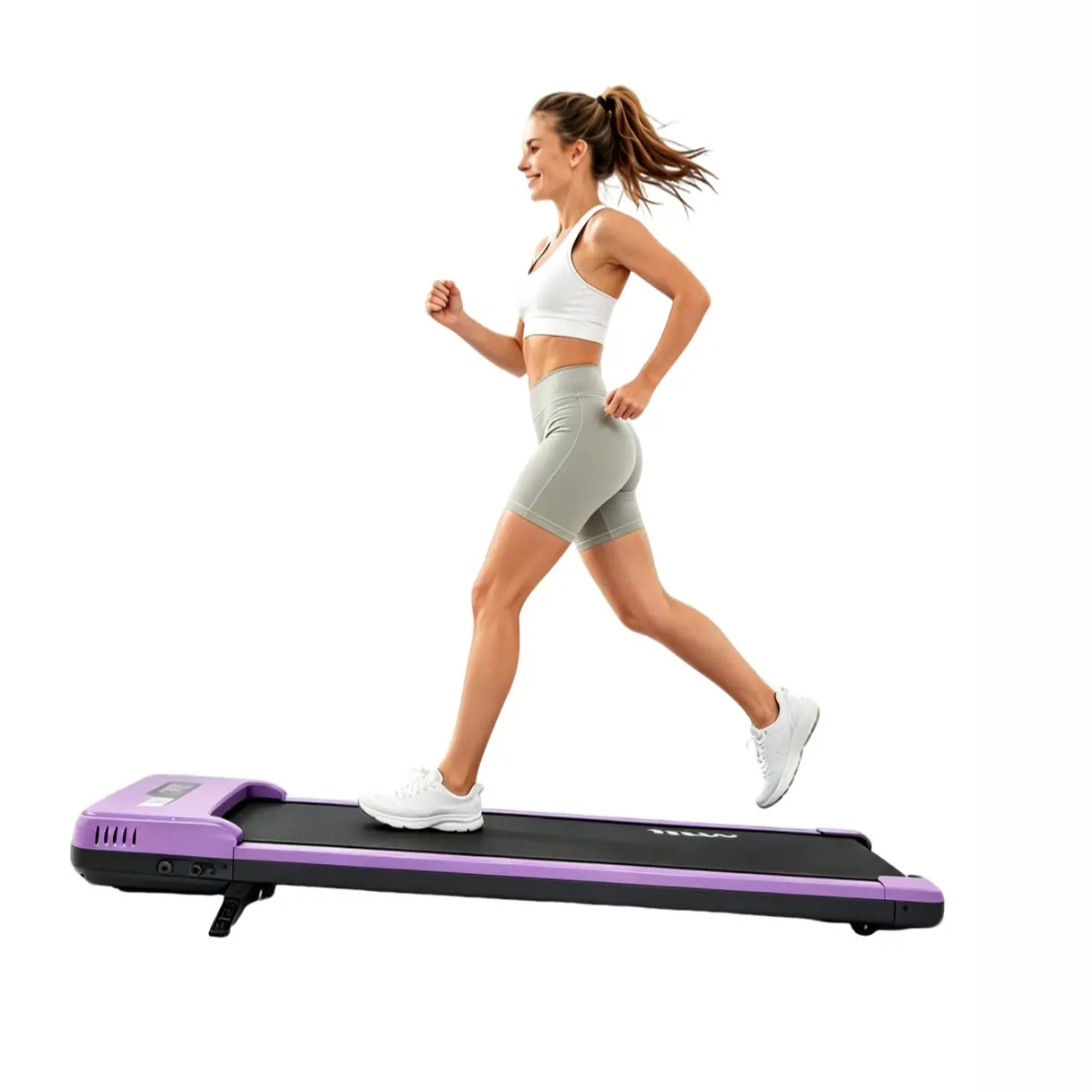 Under Desk Treadmill Walking Pad - 5% Incline, Remote Control, Lightweight, Easy Storage for Office Fitness
