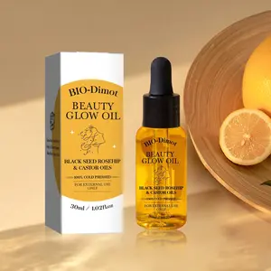 Black Seed Oil & Rosehip Oil & Castor Oil, Organic Cold Pressed Facial Moisturizer Serum, Fade Dark Spots, Natural Skincare Fortifying Hydrates Skin Moisturizing Beauty Glow Oil
