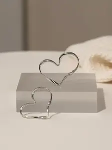 Summer 2024 Trendy Versatile Irregular Heart Design Hoop Earrings, Heart Shaped Earrings, Fashion Casual Alloy Accessories Jewelry Gift for Women
