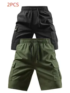 Men's Straight Leg Gym Shorts, Five-Pocket Work Pants, Multi-Pocket Outdoor Hiking Running Gear, Ideal for Outdoor Activities