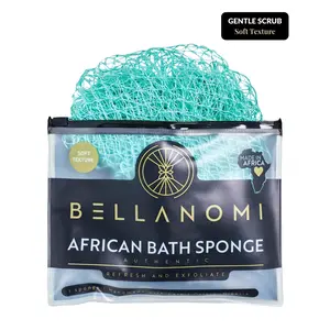 Bellanomi Soft African Exfoliating Net Sponge Soft Texture For Sensitive Skin Ethically Sourced from Nigeria Bath sponge