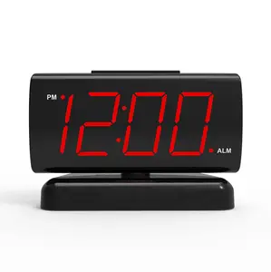 LED Digital Wall Clock Decorative,Digital Alarm Clocks for Bedrooms, Digital Clock Large Display, Alarm Clock Large Digital Rotating Base, 2-level Brightness Digital Clock Bedroom,