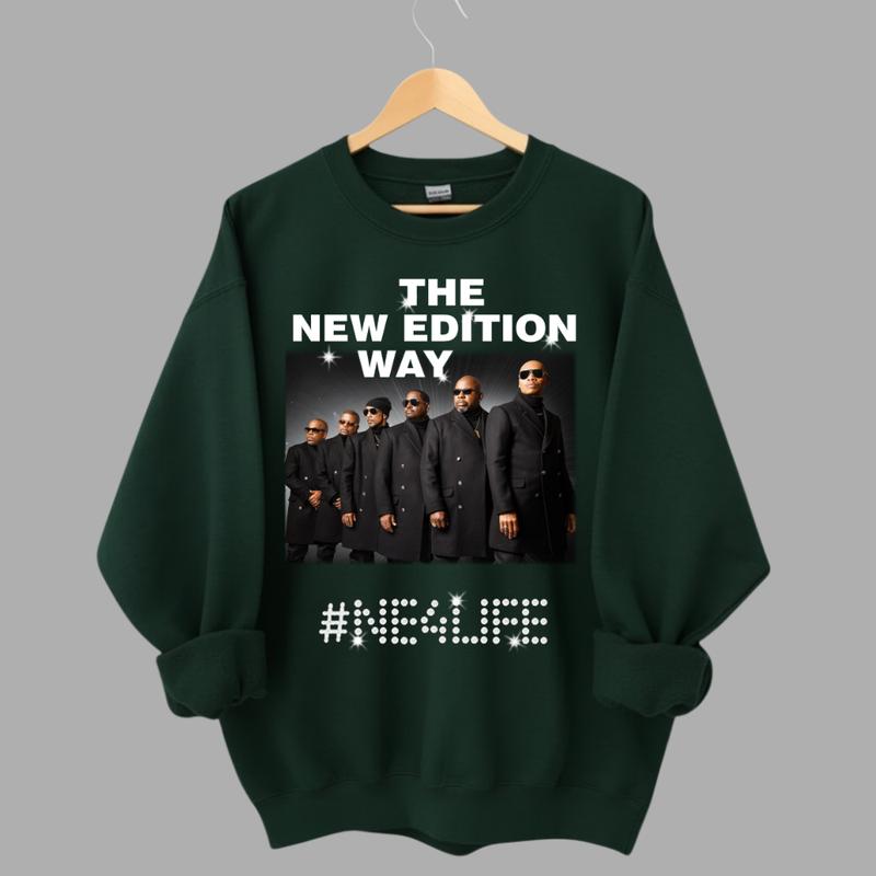 The New Edition Way Tour 2026 Sweatshirt, Vintage R&B Concert Apparel, Music Fan Memory Outfit, Retro Boy Band Merch, Cotton, Short Sleeve, Unisex