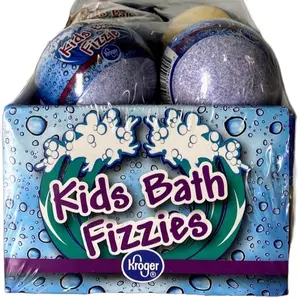 Kroger Kids Bath Bombs Bath Fizzies Set of 12 - 100g Bath Bombs with Citric Acid for Children and Teens, Fun Bathtime Experience Body Care