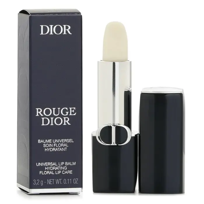 DIOR Rouge Dior Balm Lipstick, #000 Diornatural, Flower-Infused Moisturizer with Shea, Beeswax and Pomegranate