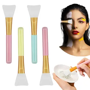 4pcs Silicone Face Mask Applicators, Flexible Hairless Facial Tools, Soft Spatula for Mud, Clay, Charcoal Masks & Moisturizers