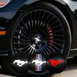 Ford Mustang, Fiesta, Mondeo, Fusion, Edge Wheel Center Cap Sticker Set, 4 Pieces, 56mm Tire Rim Decoration, Car Decals, Attractive and Distinctive
