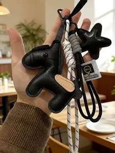 PU Pony Star Woven Rope Charm, Minimalist Ins-Style Pony Decoration, Comes With A Woven Hanging Rope And Star Accessory. Can Be Used As A Keychain, Bag Charm, Or Car Hanging Ornament, Making It A Delicate Accessory For Commuting, Dates, Or Traveling.