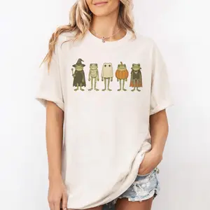 Comfort Colors Halloween Frog Shirt, Spooky Frog Graphic Tee, Animal Costume Shirt, Halloween Gift for Frog Lovers
