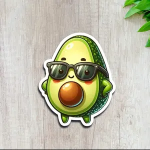 Cool Avocado Sticker for Water Bottle, Notebook, Laptop waterproof vinyl