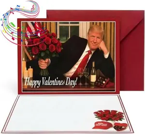 Funny Talking Trump Valentine's Day Card - "Making Love Great Again" Audio Greeting Card with Parody Voice Message, 5x7 Inch, Includes Envelope – Perfect Gag Gift for Republicans, Husband, Boyfriend & Political Humor Fans