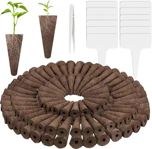 133-Pack Hydroponic Grow Sponges kit - Replacement Seed Starter Pods Compatible with AeroGarden - Boost Root Growth - Ideal for Indoor Gardening - Includes 12 Tags & 1 Tweezer (133pack)