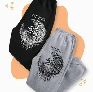 Sleep Token - My Those Eyes Like Fire Print Vintage Sweatpants, Women's Letter Print, Ladies Summer Clothes For Daily Wear, Trendy Top Sweatpants, Cotton Graphic Casual Sweatpants, Gift For Fan, Men and Women K