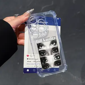 Cool Eyes Bill-Kaulitz Phone Case for iPhone 16 15 14 13 12 11 Pro Max X XR XS Max 8 7 Plus, Anti-Drop Transparent Soft Back Cover