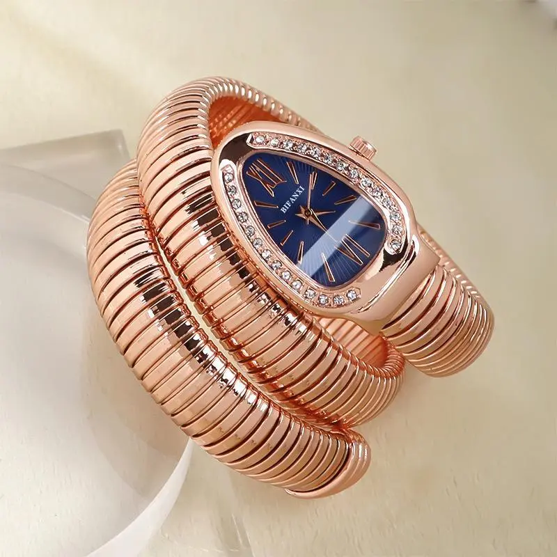 Rose Golden+blue dial