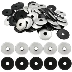 60 count 1/4" x 1" Neoprene Washers, Stainless Steel Neoprene EPDM Bonded Sealing Washers Rubber Washers Gasket Assortment Kit for Screws(M6.3 x 25mm)
