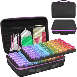 Diamond Painting Storage Containers,120 Slots Diamond Painting Accessories Kits Diamond Art Accessories and Tools for Craft Jewelry Rhinestones Bead Organizer, Springtok