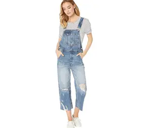 Free People Baggy Boyfriend Overalls Light Denim 26 Dress Evening
