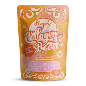 Skinnly Hydrolyzed Collagen Peptides Supplement, Types 1 2 3 5 & 10, Gluten-Free & Grass-Fed for Optimum Skin, Hair, Nails & Gut Health - 8oz Edible Dietary