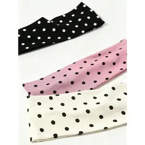 Polka Dot Pattern Hair Band, Casual Simple Hair Accessories for Women & Girls, Minimalist Headwear Suitable for Thick Hair, Headbands, Headband Set